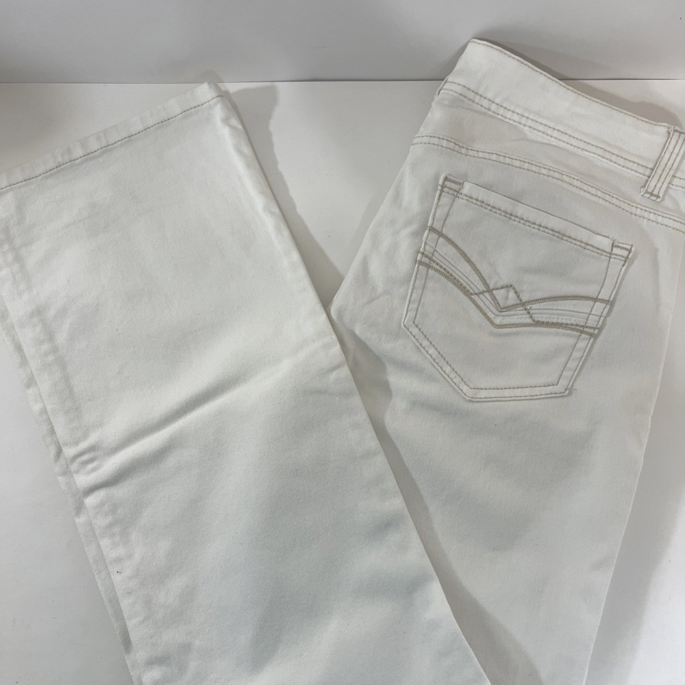 VTG Jordache Jeans Womens Size 10 White Wide Leg Y2K